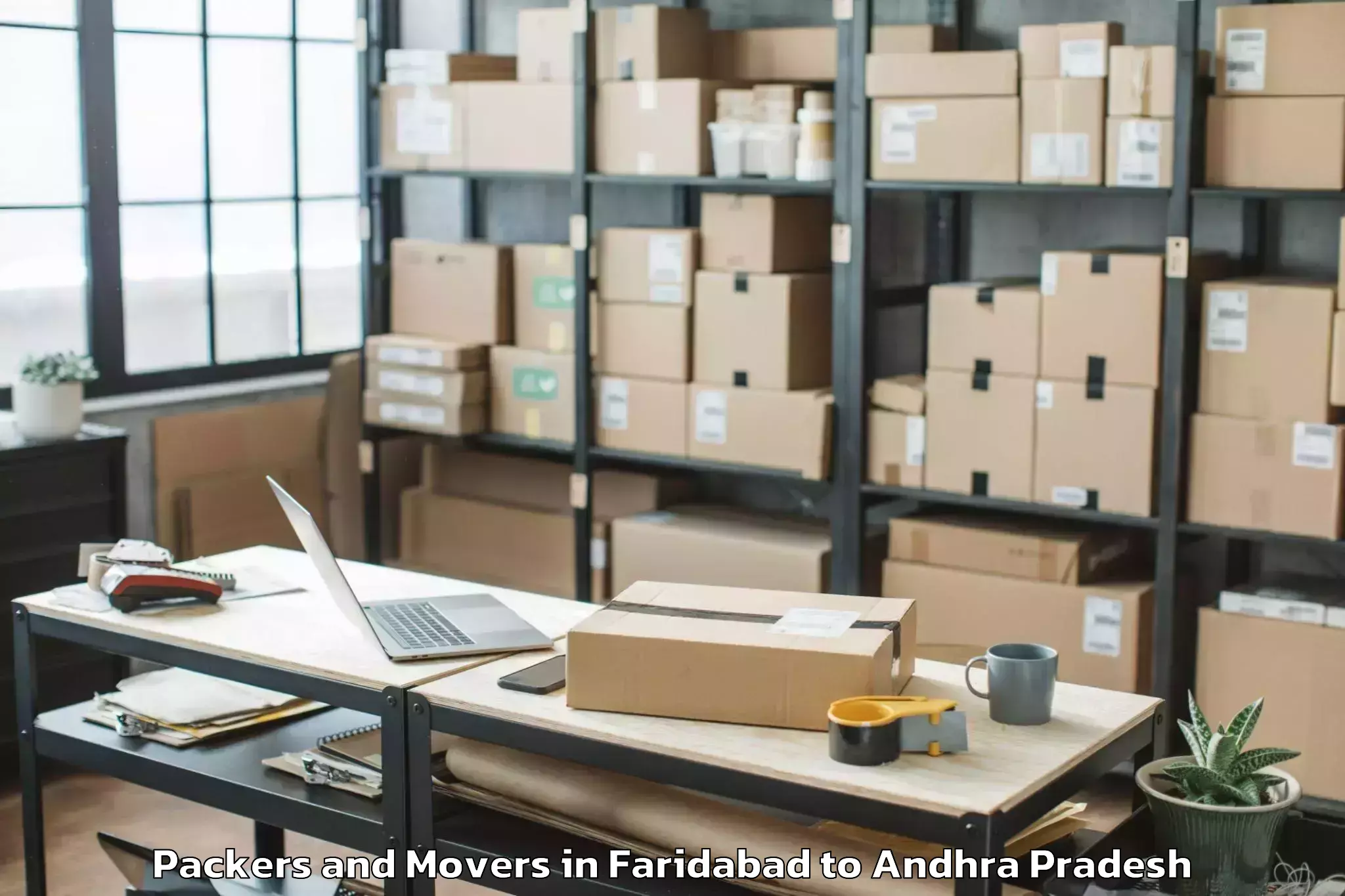 Affordable Faridabad to Uyyalawada Packers And Movers